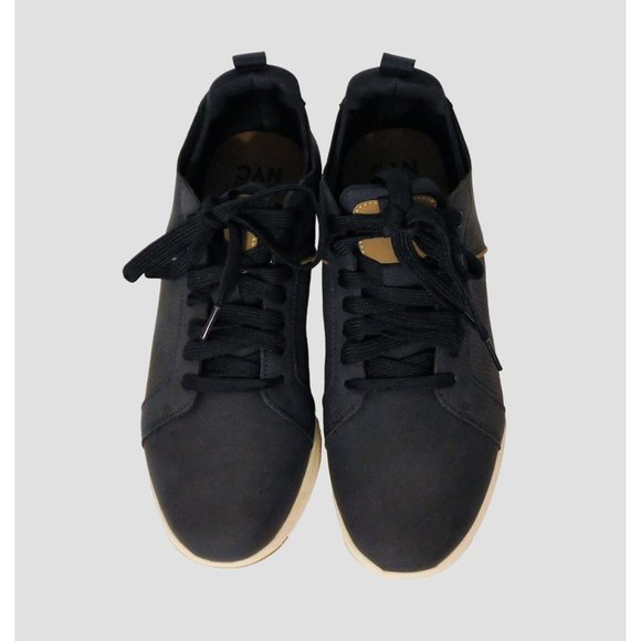 Madden NYC Mens Dress Hybrid Sneaker Shoes 10M Navy Blue Brown Trim Ties - Picture 2 of 11